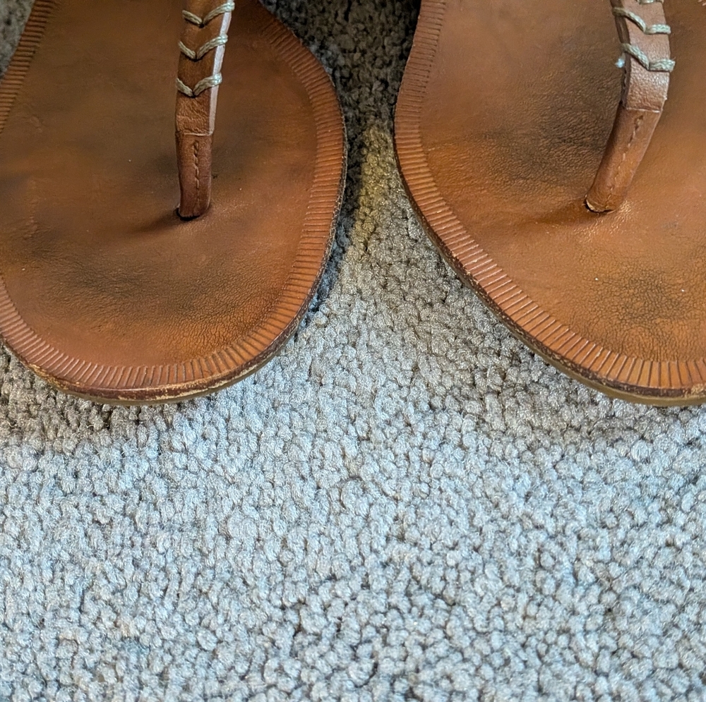 Vintage Coach Leather Sandals Sz 8 - Picture 8 of 11